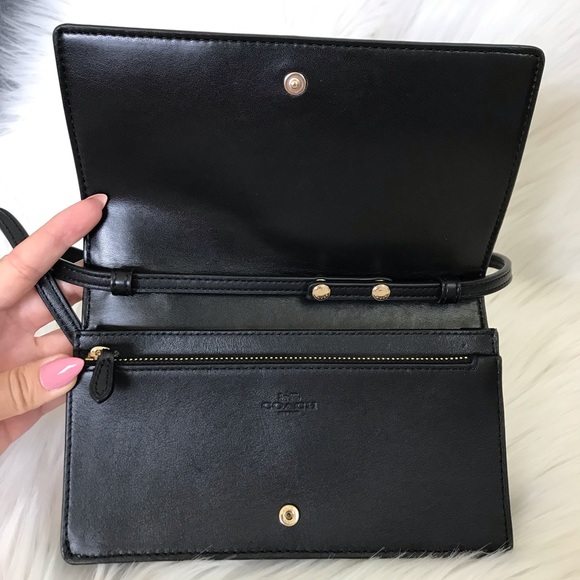 Coach Black Wine Pink Hayden Foldover Shoulder Bag - Picture 2 of 6